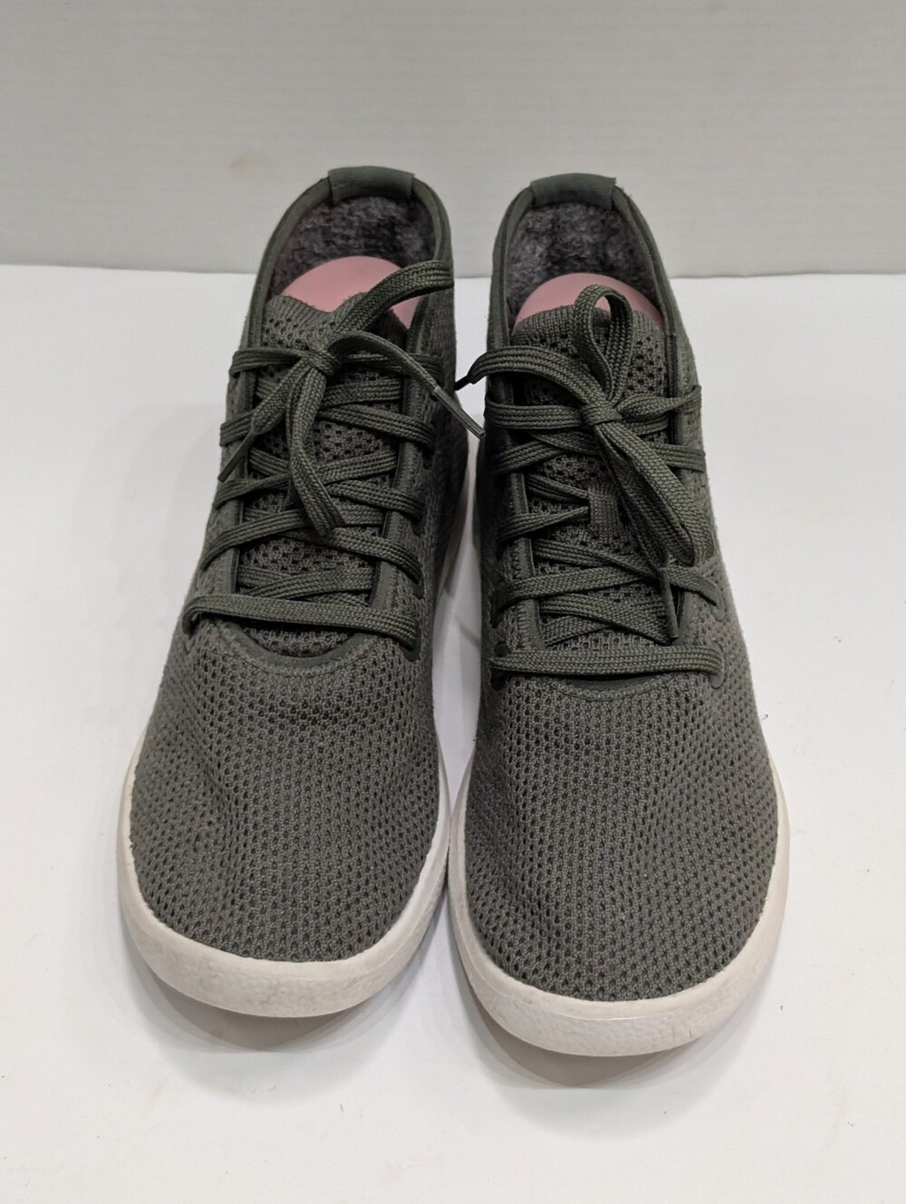 Allbirds Women's 8 Tree Topper High Top Sneakers Green White View 2